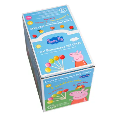 Peppa Pig Vitamin-Lutscher, zuckerfrei, verschiedene Geschmacksrichtungen, ab Jahren, Stück