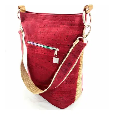 Handtaschen rot Totebag aus Kork