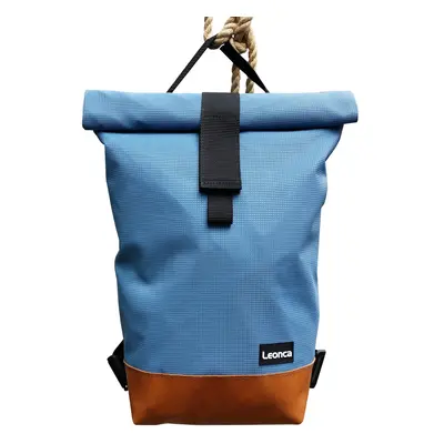 Handtaschen blau Rollrucksack Turnmatte & Turnbockleder M