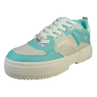 Damen Low Sneaker Low Top 1636190 Weiß Grey Aqua Kunstleder...