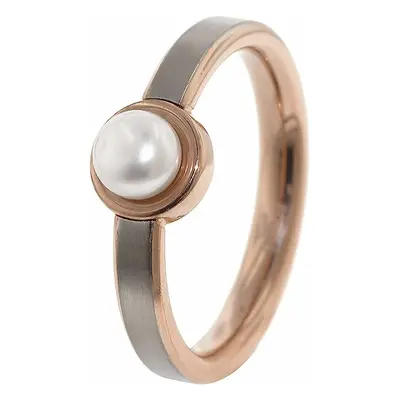 Boccia Titanium Damen Ring Perle Größe 54 Bicolor 0137-0258