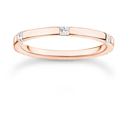 Thomas Sabo Damen Ring mit Zirkonia Größe 54 Rosegold TR2396-416-14-54