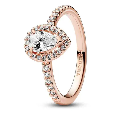 Pandora Damenring Funkelnde Birne Größe 54 Rosegold 182835C01-54