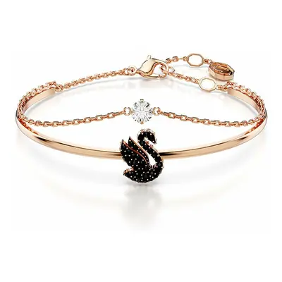 Swarovski Damen Armreif black Swan Iconic 17cm Rosegold 5678048