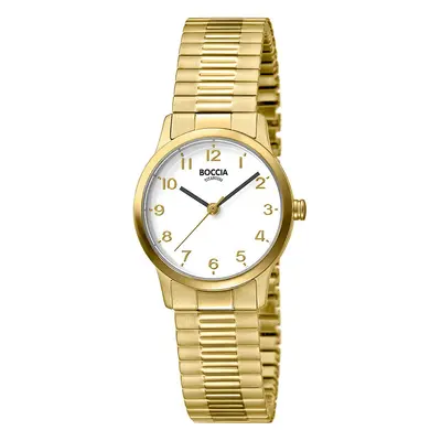 Boccia Damen Analog Quarz Uhr mit Titan Armband 3318-02