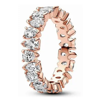 Pandora Damenring Funkelndes Zirkonia Band Größe 60 Rosegold 183021C01-60