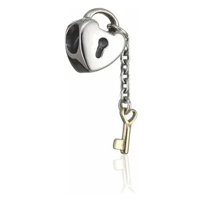 Pandora Damen Charm Anhänger Schloss mit Schlüssel Silber 790288