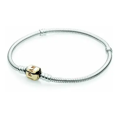 Pandora Moments Damen-Armband mit Gold-Verschluss Silber 590702HG