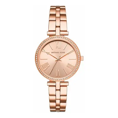 Michael Kors Damen Analoguhr mit Glassteinen Rosegold MK3904