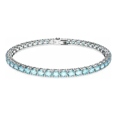 Swarovski Damen blaues Matrix Armband Größe M Silber 5648928