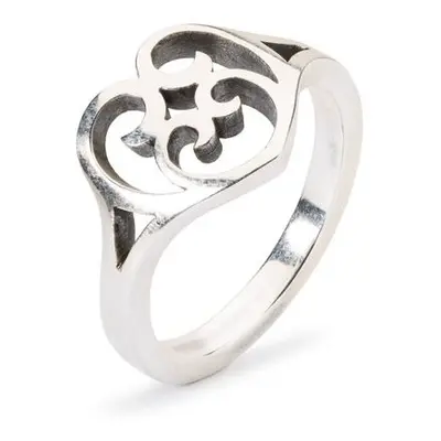 Trollbeads Damen Ring mit Herzen Motiv Größe 54 Silber TAGRI-00476