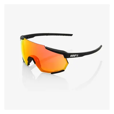 100% Racetrap Soft Tact Black Brille - Hyper Red Multilayer Mirror Lens