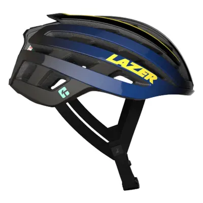 Lazer Z1 KinetiCore + Aeroshell Helm Blau Gelb, Größe S