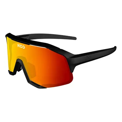 KOO Demos-Brille, schwarzes orangefarbenes Glas