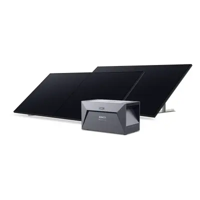 Anker SOLIX Balkonkraftwerk mit Speicher 820Wp Solarmodul mit Balkonhalterungen mit Balkonhalter