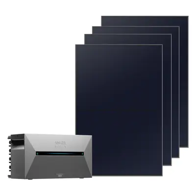 Anker SOLIX Solarbank 2 E1600 Pro + 1760Wp Bifaziales Solarmodul + BP1600 Erweiterungsakku Solar