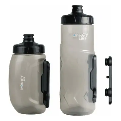 Transparente Trinkflasche 600ml mit Magnetflaschenhalter für E-Bike, Grau