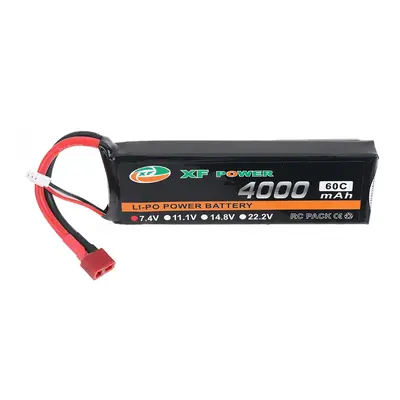 XF POWER 7.4V 4000mAh 60C 2S LiPo Akku T Deans Stecker für RC Drohne