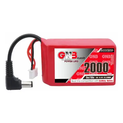 Gaoneng GNB 11.1V 2000mAh 5/10C 3S LiPo Akku mit DC5.5 Stecker für Fatshark DJI FPV-Brillen