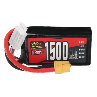 LiPo-Akku ZOP Power 3S 11,1V 1500mAh 120/240C 16,65Wh mit XT60-Stecker für RC-Drohnen, FPV-Renne