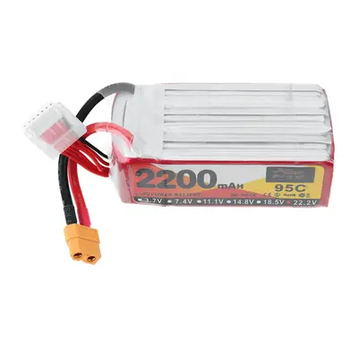 ZOP POWER 22.2V 2200mAh 95C 6S LiPo-Akku mit XT60-Stecker für RC-Drohne