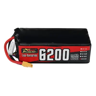 ZOP Power 22,2V 6200mAh 60C 6S 137,64Wh LiPo Akku XT60 Stecker für RC-Drohne