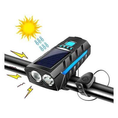 Bikight 4 in 1 Solar-Fahrradscheinwerfer mit 2400mAh Batterie-Backup, Powerbank, 3 Lichtmodi, wa