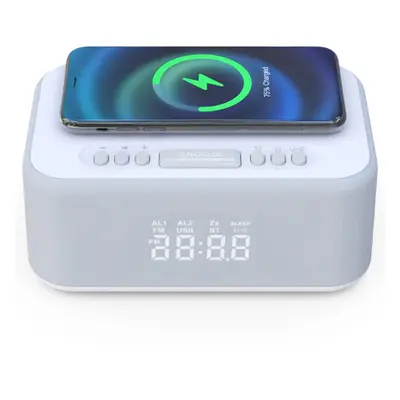 KIMIUP 101 Desktop Wireless Charging Bluetooth-Lautsprecher LED-Wecker mit UKW-Radio