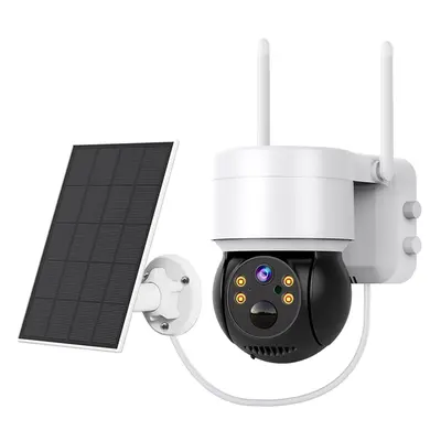 Hiseeu WTD512 1080P WiFi-Kamera mit Solarpanel, 5-fachem Zoom, PIR-Bewegungserkennung, 2-Wege-Au