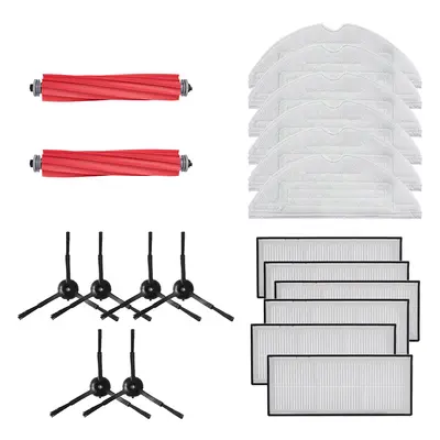 Zubehörset (2 x Hauptbürste, 6 x Seitenbürste, 6 x Wischtuch, 6 x Filter) für Roborock S7 Max Ul