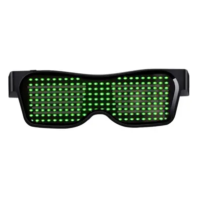 Wiederaufladbare LED-Licht emittierende Bluetooth-Brille Schwarzer Rahmen Grün