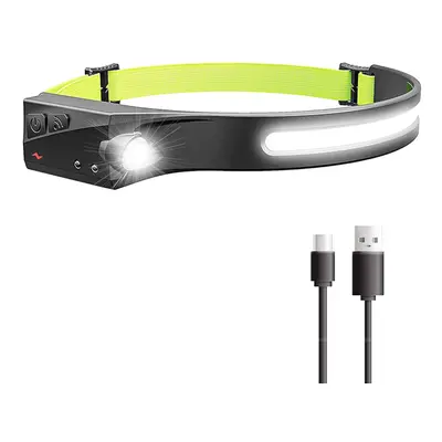 Helle LED-Stirnlampe 270 Dgree Wide Beam & Spotlight, 4 Sensormodi für Radfahren im Freien, Camp