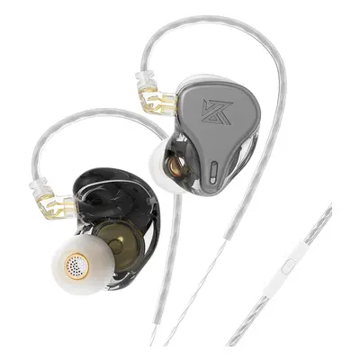 KZ DQ6S Metallverkabelte In-Ear-Ohrhörer mit Noice Cancelling-Sport-HiFi und Mikrofon – Schwarz