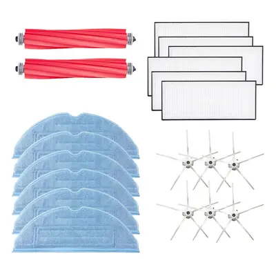 Roborock S7 Zubehörset Weiß (2 x Hauptbürste + 6 x Seitenbürste + 6 x Mopptuch + 6 x Filter)