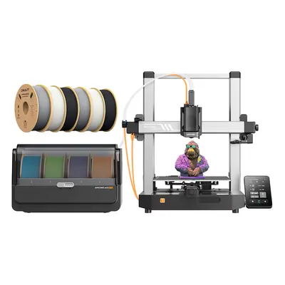 Anycubic Kobra 3 3D-Drucker mit ACE Pro Combo 6 kg Creality Hyper-PLA-Filament – 2 kg Schwarz/We