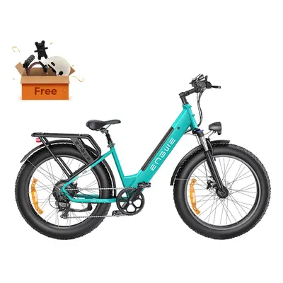 ENGWE E26 Elektrofahrrad Step-Thru 48V 16AH 250W Motor 25km/h Blau