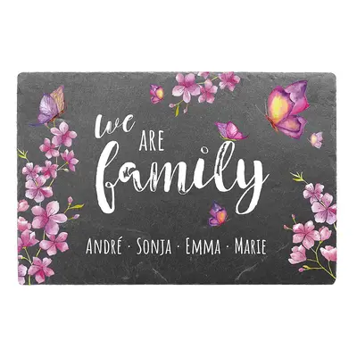 Schild aus Schiefer mit Namen "Design Family" 300 x 200 mm