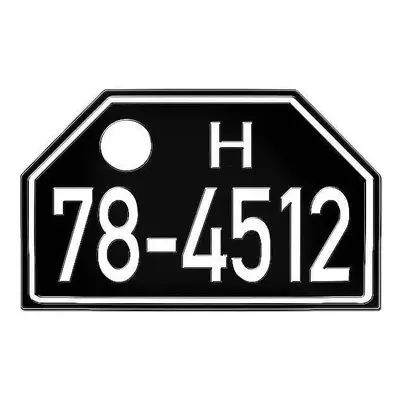 PKW Nummernschild Besatzungszeit H 1948 - 56 Replika - Amerikanische Zone Hessen