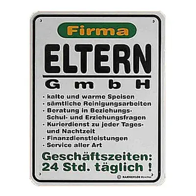 Funschild -Firma Eltern GmbH