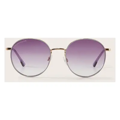 TOM TAILOR Damen Ovale Retro-Sonnenbrille, gold