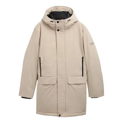 TOM TAILOR DENIM Herren Parka mit Kapuze, beige, Uni