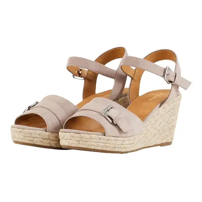 TOM TAILOR Damen Sandalen mit Keilabsatz, braun, Uni