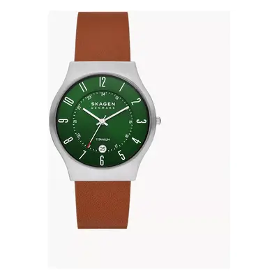 Skagen Uhr Sundby 3-Zeiger-Werk Datum Leder braun