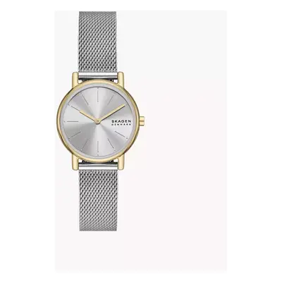 Skagen Set Uhr Signatur Lille 2-Zeiger-Werk Milanaise Edelstahl silberfarben Armband