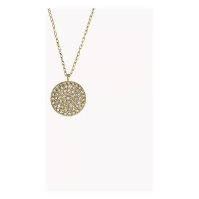 Fossil Kette Sadie Glitz Disc Edelstahl goldfarben - Transparent