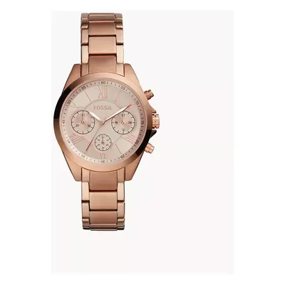 Fossil Outlet Damenuhr Modern Courier Midsize Chronograph Edelstahl Roségold