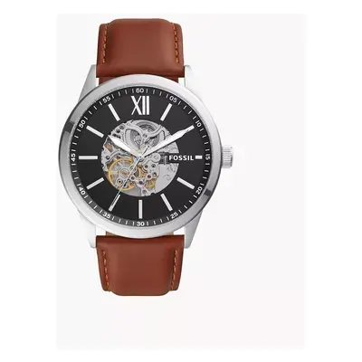 Fossil Outlet Herrenuhr Flynn - Automatik - Leder - Braun