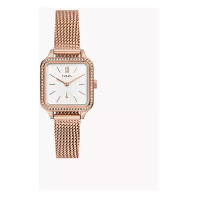 Fossil Outlet Uhr Colleen 3-Zeiger-Werk Milanaiseband Edelstahl roségoldfarben