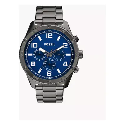 Fossil Outlet Uhr Brox Multifunktionswerk Edelstahl rauchgrau