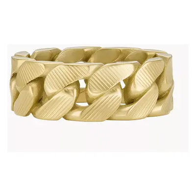 Fossil Ring Harlow Linear Texture Chain Edelstahl goldfarben - Goldfarben